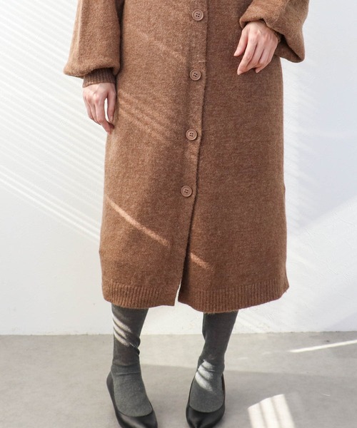 Three Four Time（ｽﾘｰﾌｫｰﾀｲﾑ）の「バルーン袖ロングカーディガン（スウェット・レディース・ブラック・FREE）」の13枚目の写真