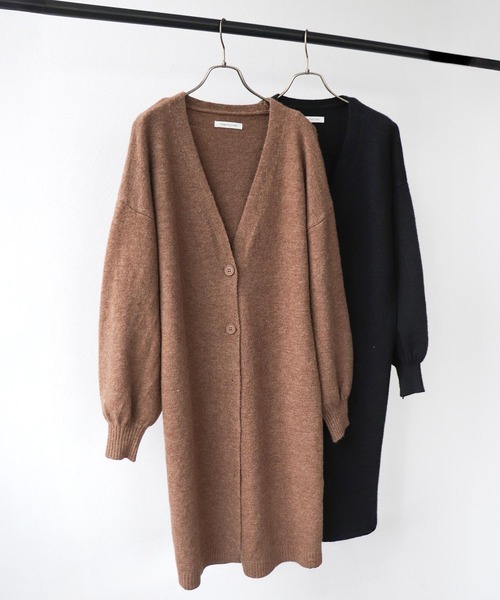 Three Four Time（ｽﾘｰﾌｫｰﾀｲﾑ）の「バルーン袖ロングカーディガン（スウェット・レディース・ブラック・FREE）」の14枚目の写真