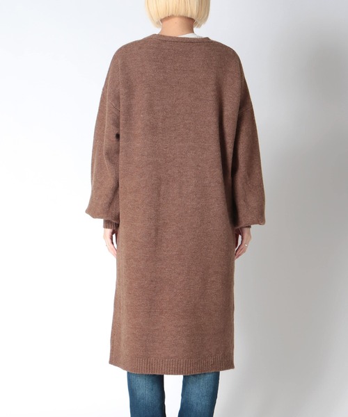 Three Four Time（ｽﾘｰﾌｫｰﾀｲﾑ）の「バルーン袖ロングカーディガン（スウェット・レディース・ブラック・FREE）」の19枚目の写真