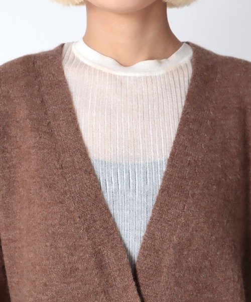 Three Four Time（ｽﾘｰﾌｫｰﾀｲﾑ）の「バルーン袖ロングカーディガン（スウェット・レディース・ブラック・FREE）」の20枚目の写真