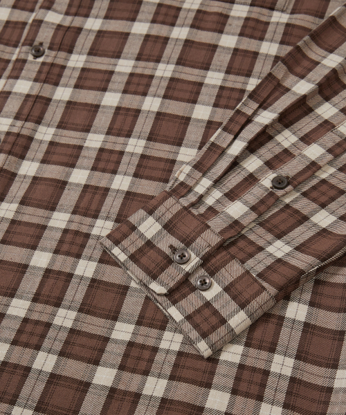 WEST GRAND BOULEVARD(ウエストグランドブルバード)の「オーバーサイズプラッドチェックシャツ BROWN(シャツ/ブラウス・メンズ・その他・M/L/XL)」の4枚目の写真