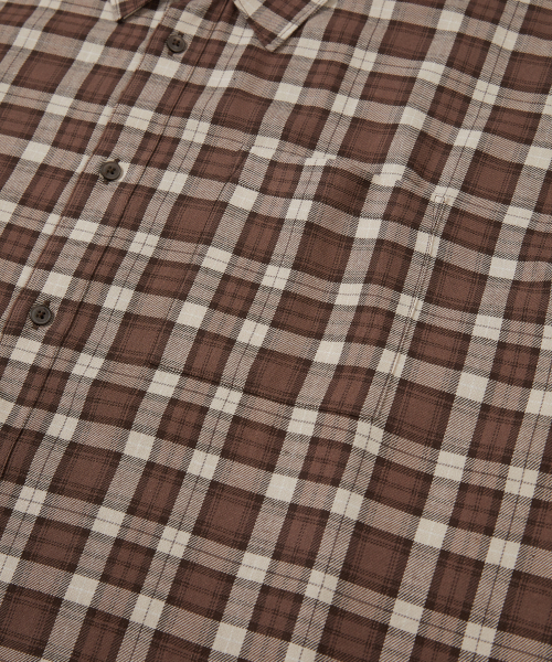 WEST GRAND BOULEVARD(ウエストグランドブルバード)の「オーバーサイズプラッドチェックシャツ BROWN(シャツ/ブラウス・メンズ・その他・M/L/XL)」の6枚目の写真