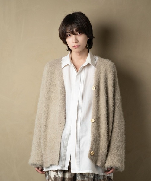 primula(プリムラ)の「オーバーニットカーディガン(カーディガン/ボレロ・メンズ・ブラック/ベージュ・M/XL/L)」の3枚目の写真