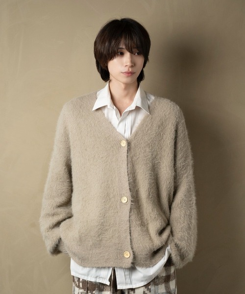primula(プリムラ)の「オーバーニットカーディガン(カーディガン/ボレロ・メンズ・ブラック/ベージュ・M/XL/L)」の7枚目の写真