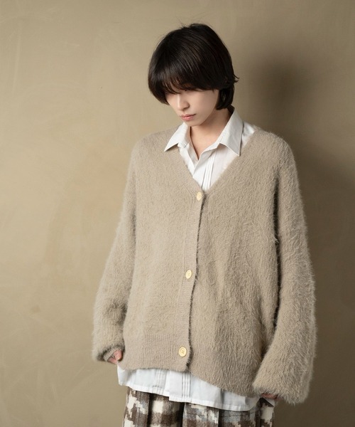 primula(プリムラ)の「オーバーニットカーディガン(カーディガン/ボレロ・メンズ・ブラック/ベージュ・M/XL/L)」の8枚目の写真