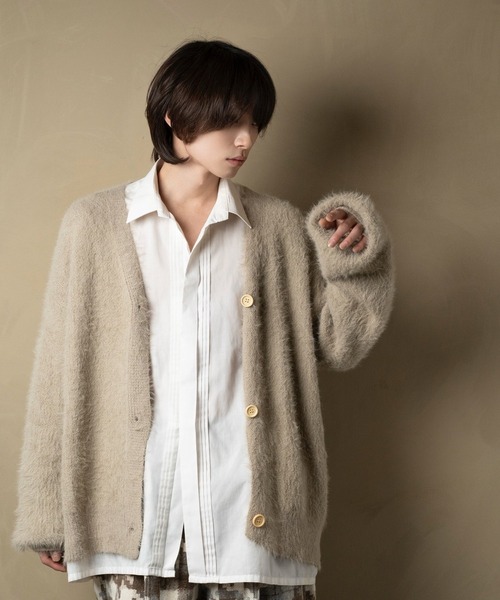 primula(プリムラ)の「オーバーニットカーディガン(カーディガン/ボレロ・メンズ・ブラック/ベージュ・M/XL/L)」の9枚目の写真