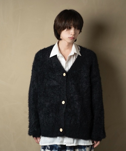 primula(プリムラ)の「オーバーニットカーディガン(カーディガン/ボレロ・メンズ・ブラック/ベージュ・M/XL/L)」の11枚目の写真