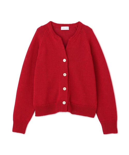 human woman（ヒューマンウーマン）の「◆【ウォッシャブル】マコットンキーネックカーディガン（カーディガン/ボレロ・レディース・グレー/レッド/グリーン/ブルー系その他3・MEDIUM）」の5枚目の写真