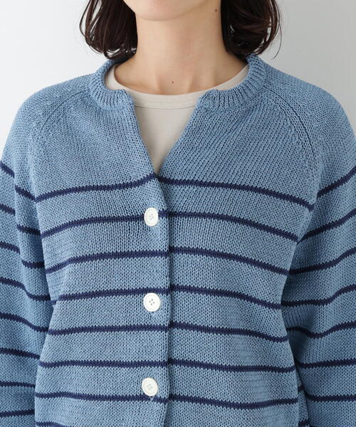 human woman（ヒューマンウーマン）の「◆【ウォッシャブル】マコットンキーネックカーディガン（カーディガン/ボレロ・レディース・グレー/レッド/グリーン/ブルー系その他3・MEDIUM）」の20枚目の写真