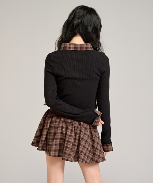 apres jour mignon(アプレジュールミニョン)の「布帛レイヤードライクワンピース(ワンピース・レディース・ブラック/グレー/ネイビー・LARGE/フリー)」の15枚目の写真