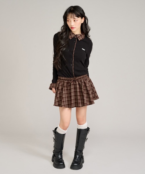 apres jour mignon(アプレジュールミニョン)の「布帛レイヤードライクワンピース(ワンピース・レディース・ブラック/グレー/ネイビー・LARGE/フリー)」の16枚目の写真