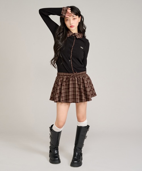 apres jour mignon(アプレジュールミニョン)の「布帛レイヤードライクワンピース(ワンピース・レディース・ブラック/グレー/ネイビー・LARGE/フリー)」の17枚目の写真