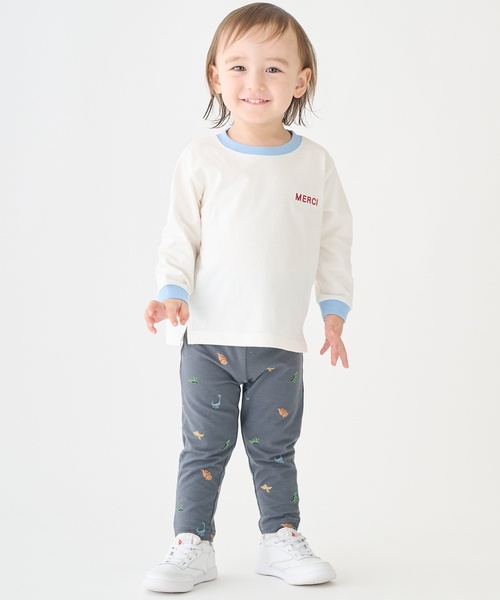 petit main（プティマイン）の「【プティプラ】BOYS10分丈レギンス（レギンス/スパッツ・キッズ・トップグレー/ブルー/ブルーグレー/ライトベージュ/ブラウン系その他/チャコール/ネイビー/ライトグレー/ライトグリーン/カラフル・90cm/80ｃｍ/130cm/120cm/100cm/110cm）」の5枚目の写真