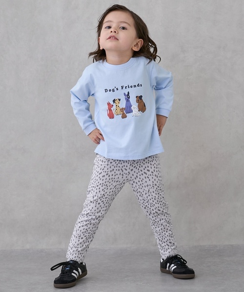 petit main（プティマイン）の「【プティプラ】BOYS10分丈レギンス（レギンス/スパッツ・キッズ・トップグレー/ブルー/ブルーグレー/ライトベージュ/ブラウン系その他/チャコール/ネイビー/ライトグレー/ライトグリーン/カラフル・90cm/80ｃｍ/130cm/120cm/100cm/110cm）」の2枚目の写真