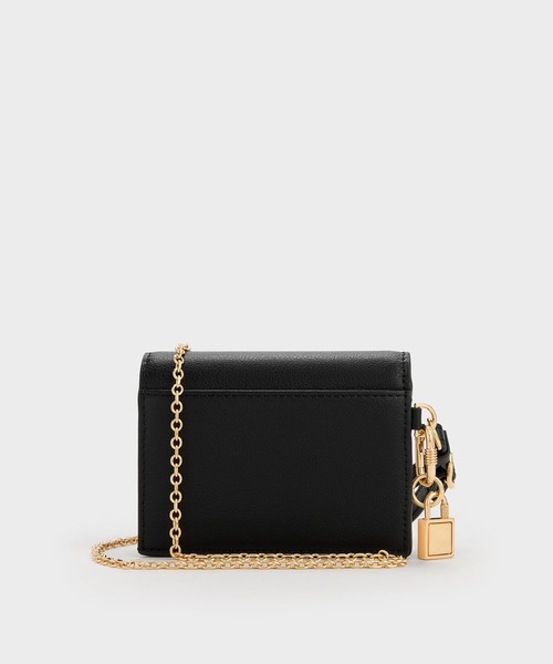 CHARLES & KEITH(チャールズ & キース)の「Scottie スコッティー スモールウォレット(財布・レディース・チョコ/ブラック/クリーム・XXS)」の5枚目の写真