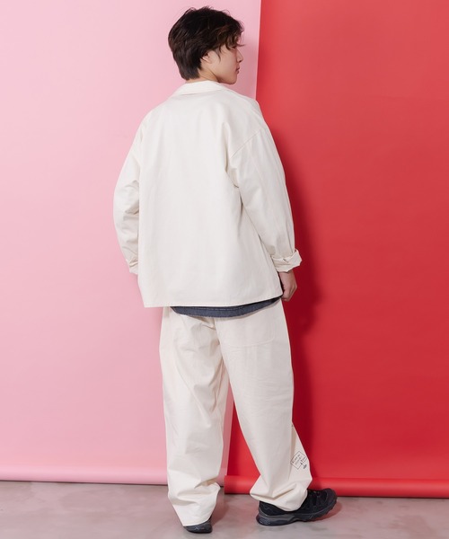 ScoLar Parity（スカラーパリティ）の「361101：らくがき風ワッペンシャツジャケット（ブルゾン・レディース・アイボリー/ブルー・M）」の22枚目の写真