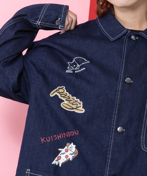 ScoLar Parity（スカラーパリティ）の「361101：らくがき風ワッペンシャツジャケット（ブルゾン・レディース・アイボリー/ブルー・M）」の15枚目の写真