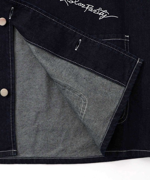 ScoLar Parity（スカラーパリティ）の「361101：らくがき風ワッペンシャツジャケット（ブルゾン・レディース・アイボリー/ブルー・M）」の9枚目の写真