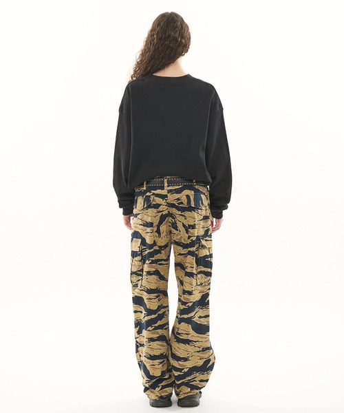 CODDERR(コーダー)の「【CODDERR】アーチロゴ刺繍 ドローコード ヘンリーネック サーマル長袖Tシャツ(Tシャツ/カットソー・レディース・ネイビー/カモフラージュ/ベージュ系/レッド/ブラック/グレー・M/L)」の16枚目の写真