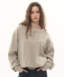 CODDERR（コーダー）の「【CODDERR】アーチロゴ刺繍 ドローコード ヘンリーネック サーマル長袖Tシャツ（Tシャツ/カットソー）」