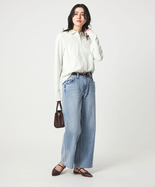 Healthy denim（ヘルシーデニム）の「【別注】＜Healthy DENIM＞ストレート ワイド デニムパンツ ミッドライズ（デニムパンツ・レディース・コバルトブルー/ターコイズブルー系・XS/M/S）」の5枚目の写真