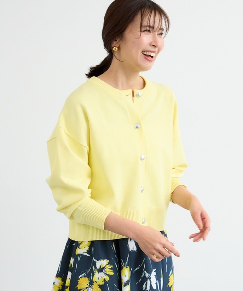 BARNYARDSTORM（バンヤードストーム）の「BARNYARDSTORM / ２WAYラインロゴカーディガン【WEB限定カラー】【『ネルソンさん』YouTubeご紹介アイテム】（カーディガン/ボレロ・レディース・レモンイエロー/グレー/ネイビー・FREE）」の14枚目の写真