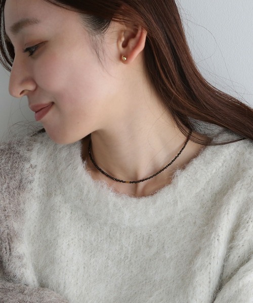 colleca la（コレカラ）の「トルマリン ビーズチョーカー（チョーカー・レディース・ブラック・FREE）」の3枚目の写真