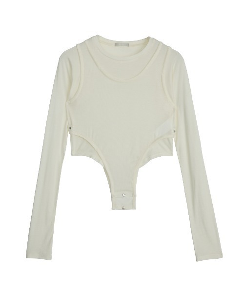 ELCHELE（エルチェレ）の「PIPING LS TOP（Tシャツ/カットソー・レディース・ホワイト/ブラック/ライトブルー・FREE）」の17枚目の写真