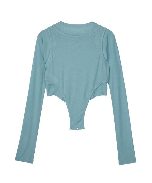 ELCHELE（エルチェレ）の「PIPING LS TOP（Tシャツ/カットソー・レディース・ホワイト/ブラック/ライトブルー・FREE）」の21枚目の写真