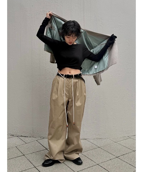 ELCHELE（エルチェレ）の「PIPING LS TOP（Tシャツ/カットソー・レディース・ホワイト/ブラック/ライトブルー・FREE）」の15枚目の写真