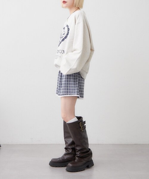 w closet（ダブルクローゼット）の「ハートロゴスウェット（Tシャツ/カットソー・レディース・アイボリー/ピンク・FREE）」の3枚目の写真