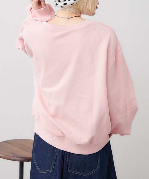 w closet（ダブルクローゼット）の「ハートロゴスウェット（Tシャツ/カットソー・レディース・アイボリー/ピンク・FREE）」の8枚目の写真