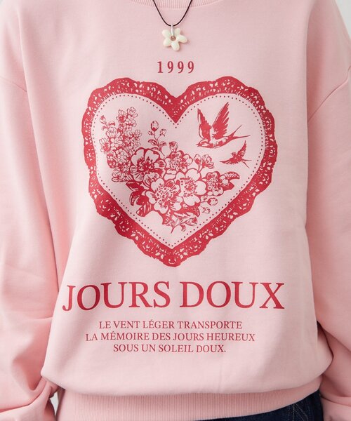 w closet（ダブルクローゼット）の「ハートロゴスウェット（Tシャツ/カットソー・レディース・アイボリー/ピンク・FREE）」の10枚目の写真