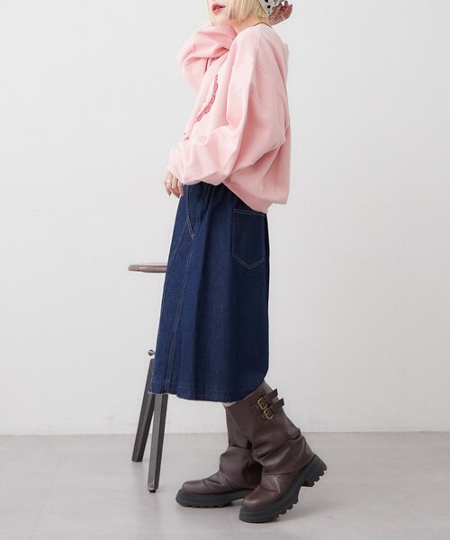 w closet（ダブルクローゼット）の「ハートロゴスウェット（Tシャツ/カットソー・レディース・アイボリー/ピンク・FREE）」の12枚目の写真