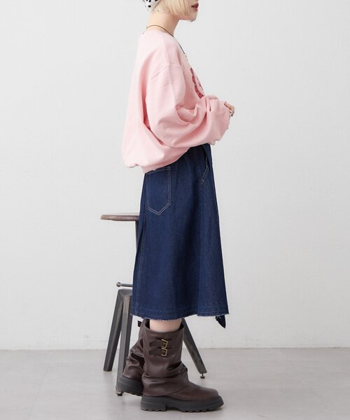 w closet（ダブルクローゼット）の「ハートロゴスウェット（Tシャツ/カットソー・レディース・アイボリー/ピンク・FREE）」の14枚目の写真