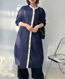 AS KNOW AS plus | ○スッキリ見え 柄切り替えコクーンシルエットワンピース(ワンピース)