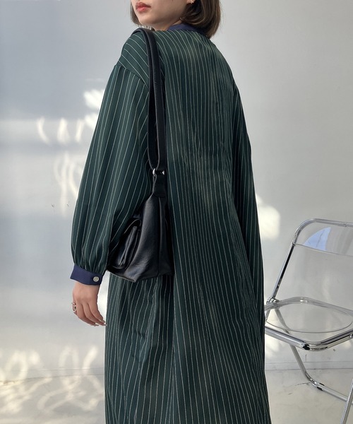 AS KNOW AS plus（アズノゥアズプラス）の「○スッキリ見え 柄切り替えコクーンシルエットワンピース（ワンピース・レディース・ネイビー系/ダークグリーン系/ブラック系・FREE）」の20枚目の写真