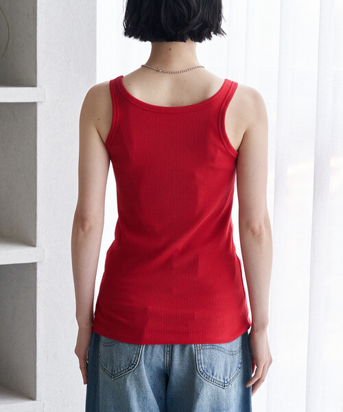 FREAK'S STORE(フリークスストア)の「コットンモダール タンクセット リブショートカーディガン(Tシャツ/カットソー・レディース・ホワイト/レッド/その他13/ブラック・フリ-)」の19枚目の写真