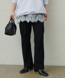 PUAL CE CIN | 微フレアリブパンツ(その他パンツ)