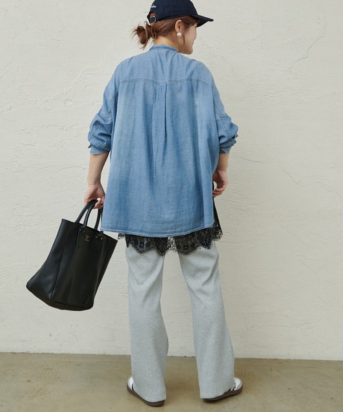 PUAL CE CIN(ピュアルセシン)の「微フレアリブパンツ(その他パンツ・レディース・グレー/ブラック・FREE)」の11枚目の写真