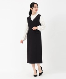 STRAWBERRY-FIELDS | 【元宝塚トップ娘役 舞空瞳さん着用】フリーラインクロスⅡ_Vネックジャンパースカート(ジャンパースカート)