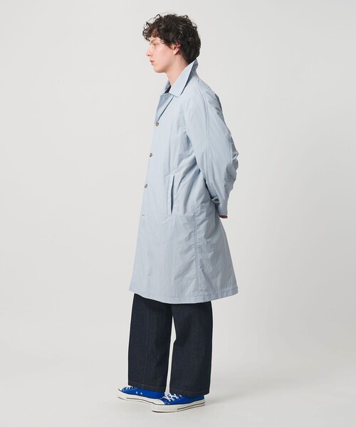 UNITED ARROWS（ユナイテッドアローズ）の「ナイロン/タフタ ウィンドウ マック コート 撥水（ステンカラーコート・メンズ・ベージュ/ライラック/ライトブルー・XL/L/S/M）」の6枚目の写真