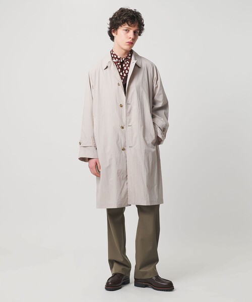 UNITED ARROWS（ユナイテッドアローズ）の「ナイロン/タフタ ウィンドウ マック コート 撥水（ステンカラーコート・メンズ・ベージュ/ライラック/ライトブルー・XL/L/S/M）」の7枚目の写真