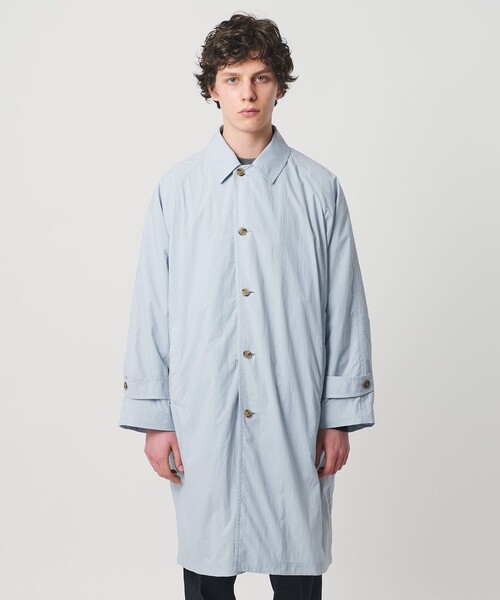 UNITED ARROWS（ユナイテッドアローズ）の「ナイロン/タフタ ウィンドウ マック コート 撥水（ステンカラーコート・メンズ・ベージュ/ライラック/ライトブルー・XL/L/S/M）」の11枚目の写真