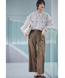 ［size SHORT/TALLあり］リネンライク ストレート パンツ