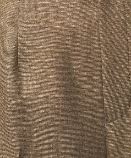 green label relaxing（グリーンレーベルリラクシング）の「［size SHORT/TALLあり］リネンライク ストレート パンツ（スラックス・レディース・ナチュラル/ブラウン/ネイビー・SHORT/36/38/40/TALL）」の4枚目の写真