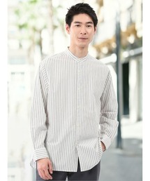 TAKA-Q（タカキュー）の「【綿100%】タカキュー コットンタイプライター バンドカラー 長袖 シャツ（シャツ/ブラウス）」