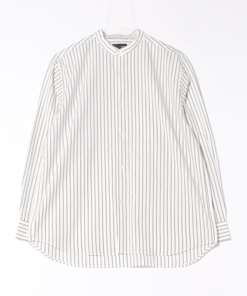 TAKA-Q(タカキュー)の「シャツ メンズ 長袖 綿 コットン タイプライター バンドカラー ゆったり オーバーサイズ (シャツ/ブラウス・メンズ・ブルー/ホワイト・MEDIUM/LARGE/X-LARGE)」の22枚目の写真