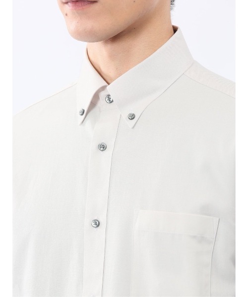TAKA-Q(タカキュー)の「シャツ メンズ 長袖 ストレッチ 綿 ツイル ボタンダウン (シャツ/ブラウス・メンズ・ネイビー/ライトグレー・MEDIUM/LARGE/X-LARGE)」の11枚目の写真
