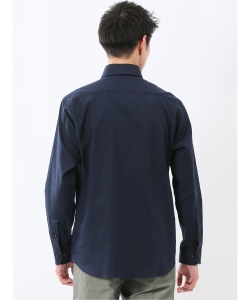 TAKA-Q(タカキュー)の「シャツ メンズ 長袖 ストレッチ 綿 ツイル ボタンダウン (シャツ/ブラウス・メンズ・ネイビー/ライトグレー・MEDIUM/LARGE/X-LARGE)」の15枚目の写真